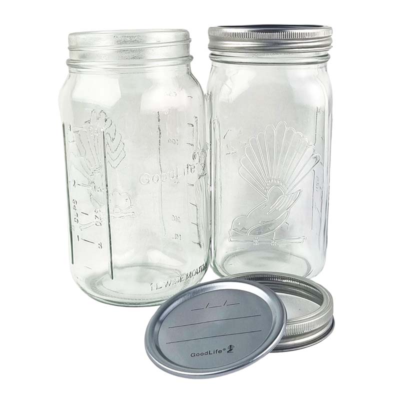 1 Ltr Preserving Jars with dome & band