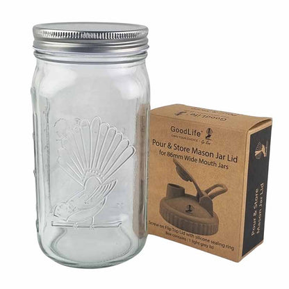 1L Pour & Store Mason Jars