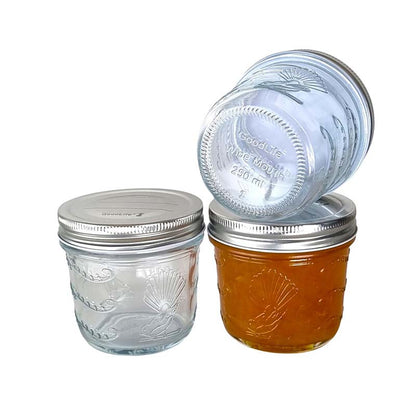 250ml Tapered Preserving Jars with pop top screw on lid