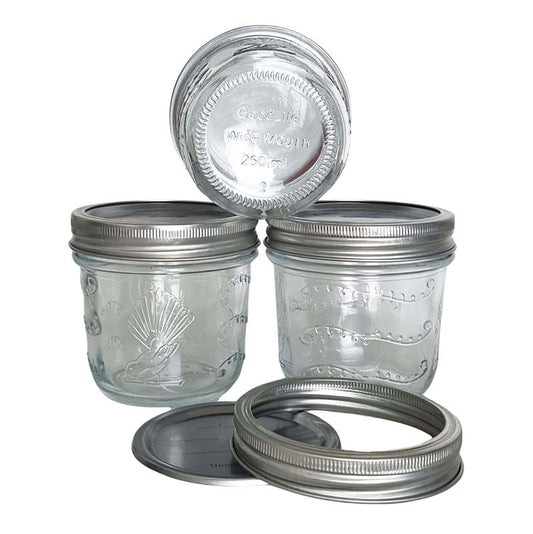 250ml Tapered Preserving Jars with dome & band