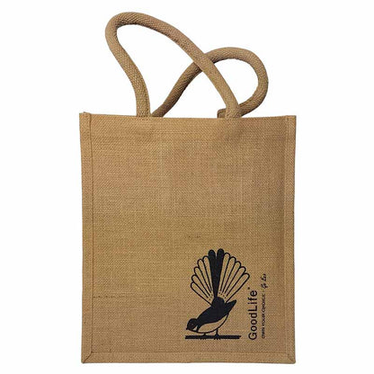 Removable Partition Jute Shopper Bag