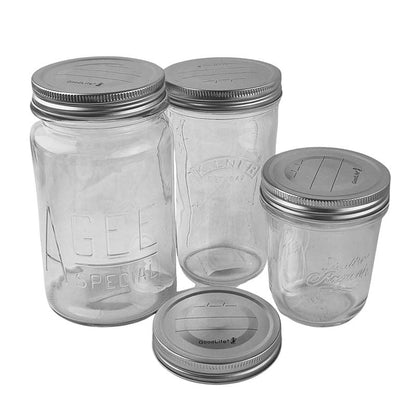 Metal Lids with Fresh Seal Button for preserving & storage 12 Pack