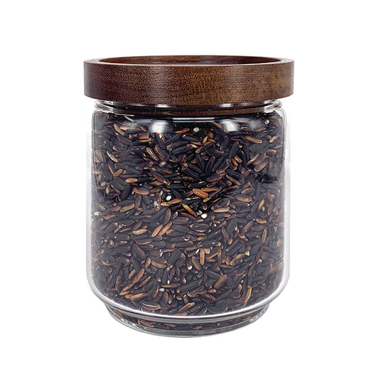 DISHY Glass Jar w' Acacia Lid 500ml